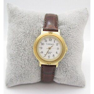 Women Carriage by‎ Timex Indiglo Quartz WR Analog 27mm Causal Round Watch (G404)